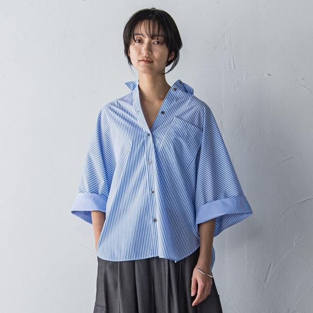 メイソングレイ（MAYSON GREY）/ワイドカフスドルマンシャツ≪洗濯機で洗える≫