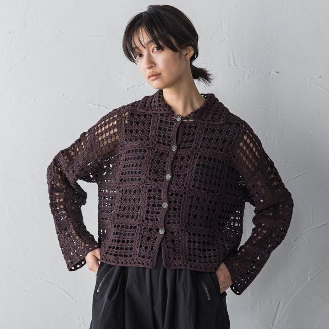 メイソングレイ（MAYSON GREY）/クロシェニットカーディガン≪手洗い可能≫