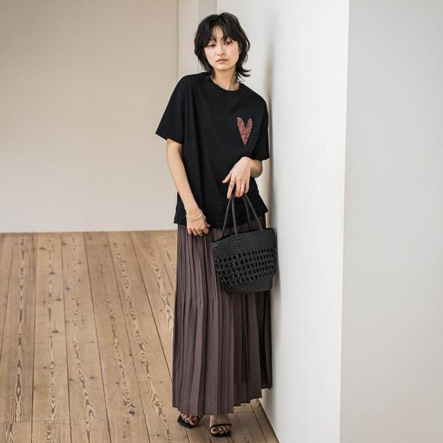 メイソングレイ（MAYSON GREY）/ラフィーネクロスランダム消しプリーツスカート≪手洗い可能 / セットアップ対応≫_7