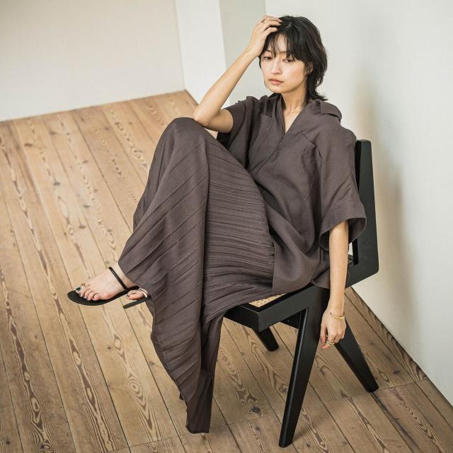 メイソングレイ（MAYSON GREY）/ラフィーネクロスランダム消しプリーツスカート≪手洗い可能 / セットアップ対応≫_9