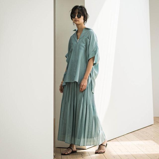 メイソングレイ（MAYSON GREY）/ラフィーネクロスランダム消しプリーツスカート≪手洗い可能 / セットアップ対応≫_16