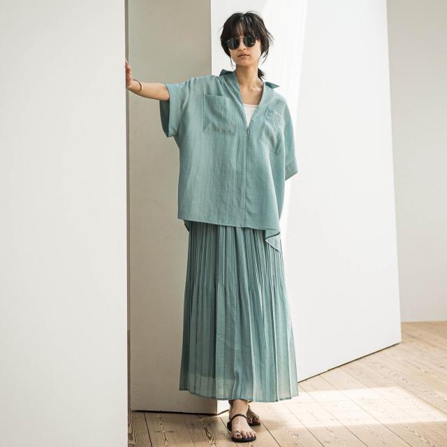 メイソングレイ（MAYSON GREY）/ラフィーネクロスランダム消しプリーツスカート≪手洗い可能 / セットアップ対応≫_17