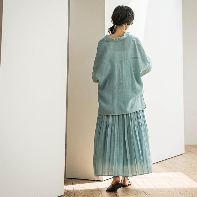 メイソングレイ（MAYSON GREY）/ラフィーネクロスランダム消しプリーツスカート≪手洗い可能 / セットアップ対応≫_18