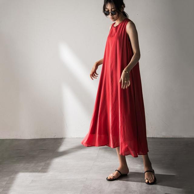 メイソングレイ（MAYSON GREY）/シアーラメステッチノースリーブ