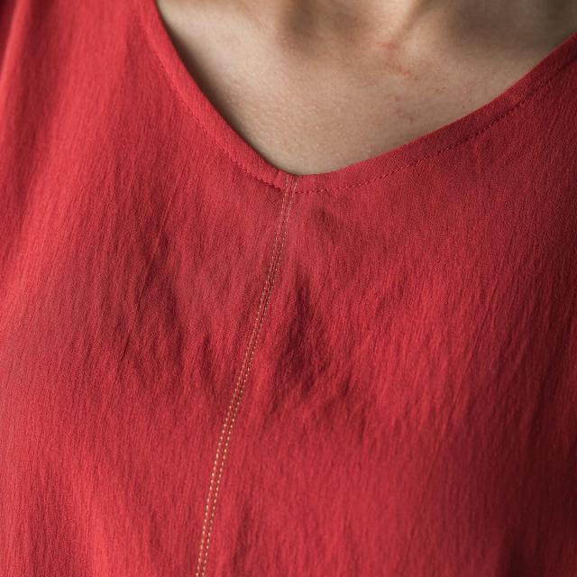 メイソングレイ（MAYSON GREY）/シアーラメステッチノースリーブ