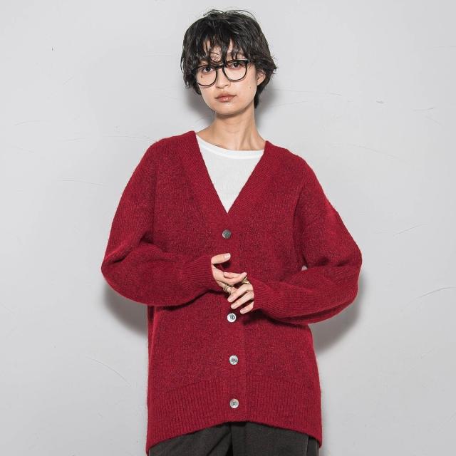 メイソングレイ（MAYSON GREY）/【新色追加】フラッフィーVネックニットカーディガン≪手洗い可能≫