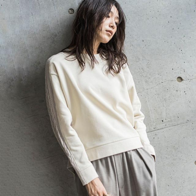メイソングレイ(MAYSON GREY)/【WEB限定】裏毛×ニット前後 メイソングレイ(MAYSON GREY)/【WEB限定】裏毛×ニット前後