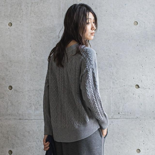 メイソングレイ（MAYSON GREY）/【WEB限定】裏毛×ニット前後ドッキングプルオーバー≪手洗い可能≫