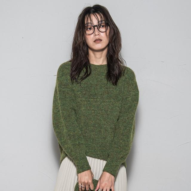 メイソングレイ（MAYSON GREY）/フラッフィークルーネックニット≪手洗い可能≫