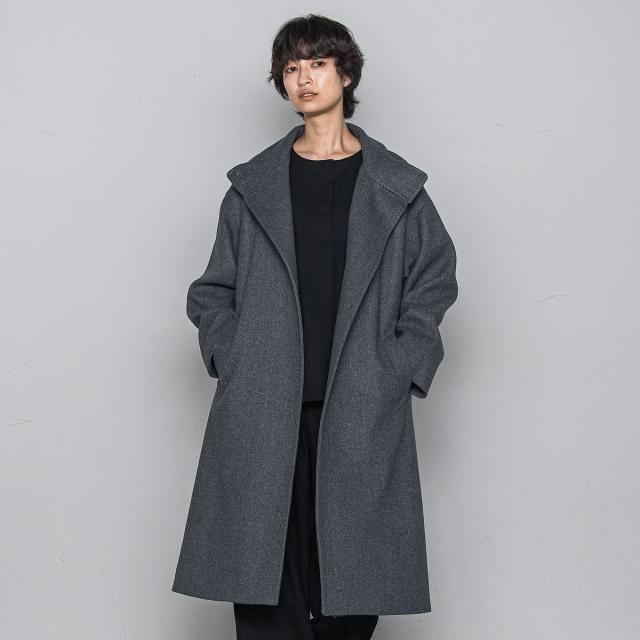 【NEW】メイソングレイ（MAYSON GREY）/ライトジャージメルトンスタンドカラーロングコート