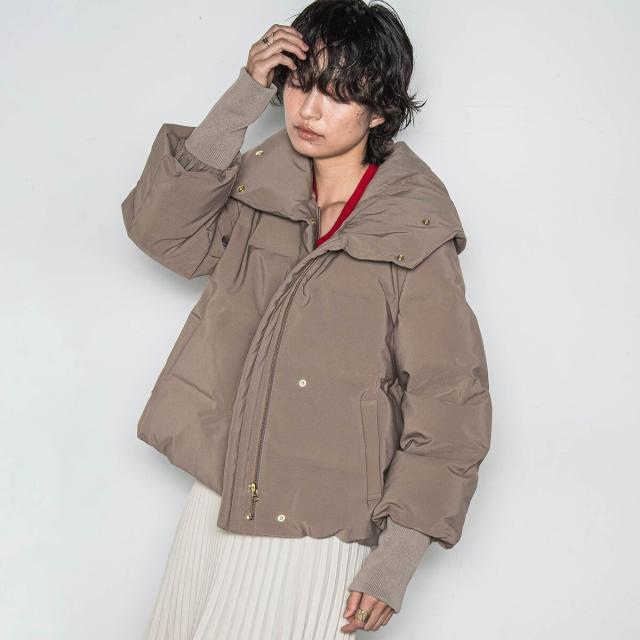 メイソングレイ（MAYSON GREY）/袖口リブシームレスダウンジャケット_4