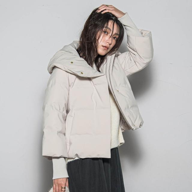 メイソングレイ（MAYSON GREY）/袖口リブシームレスダウンジャケット_14