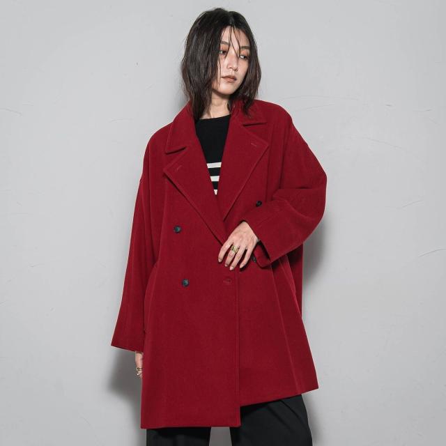 【NEW】メイソングレイ（MAYSON GREY）/ラムウールダブルカラーコート