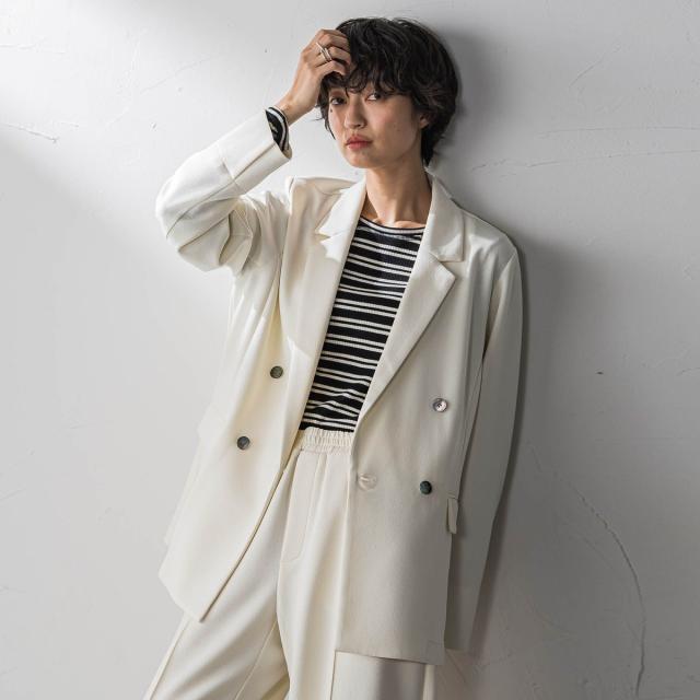 メイソングレイ（MAYSON GREY）/【えらべるSET UP】叶えるダブルブレストジャケット≪手洗い可能≫