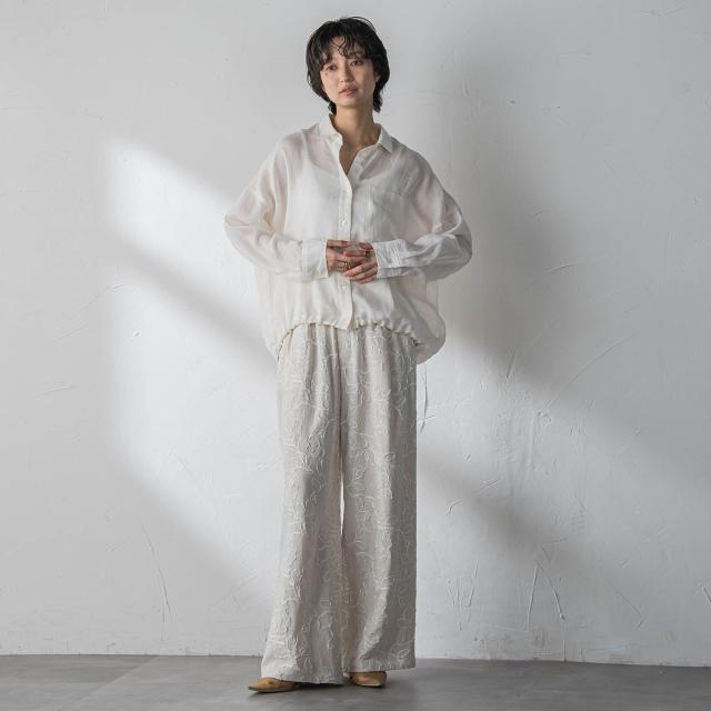 メイソングレイ（MAYSON GREY）/ボタニカル刺繍イージーワイドパンツ_12