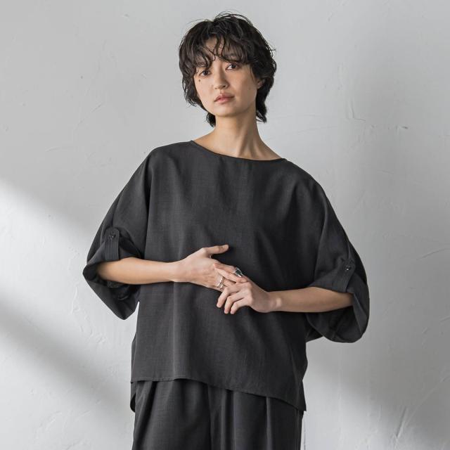 メイソングレイ（MAYSON GREY）/【一瞬で楽とキレイを叶える】タンブラーブッチャーロールアップブラウス≪セットアップ対応≫