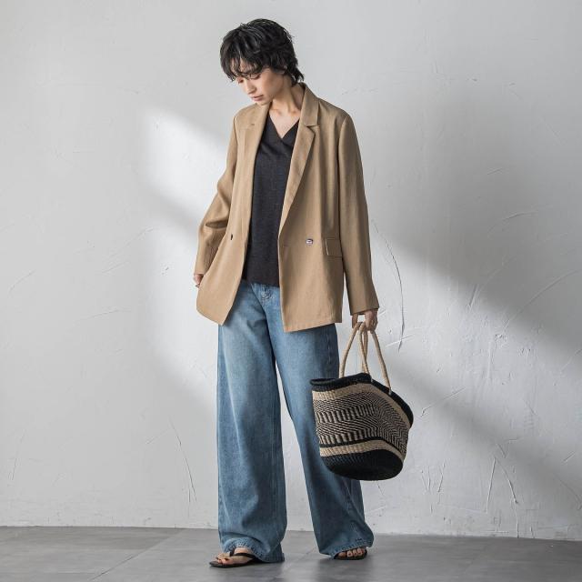 メイソングレイ（MAYSON GREY）/ヴィンテージメッシュダブルブレストジャケット_6