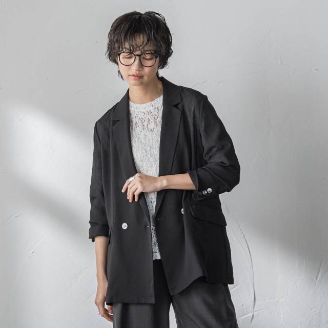 メイソングレイ（MAYSON GREY）/ヴィンテージメッシュダブルブレストジャケット_10