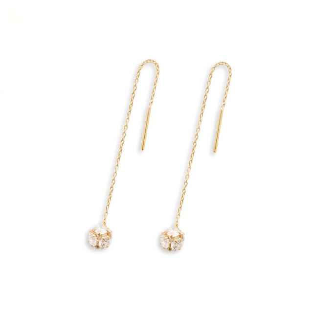 ブルーム（BLOOM）/K10 イエローゴールド キュービックジルコニア アメリカン ピアス