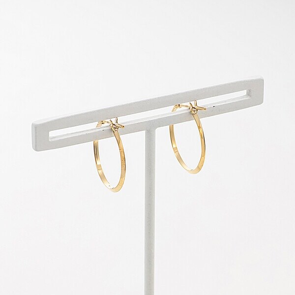 BLOOM K10 ホワイトゴールド フープピアス Amazon.co.jp: [ブルーム