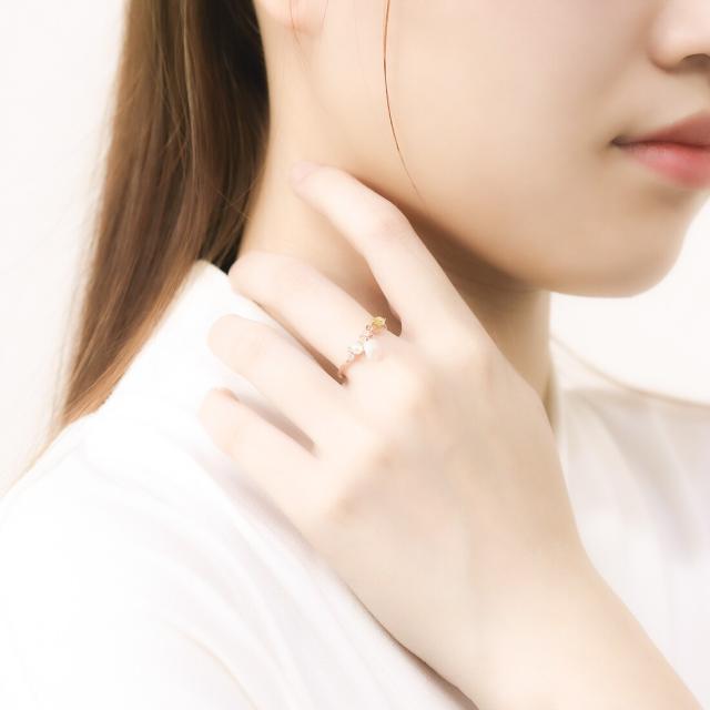 ブルーム（BLOOM）/5月誕生花 K10 ピンクゴールド スズラン リング