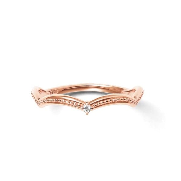 ブルーム（BLOOM）/K10 ピンクゴールド ダイヤモンド リング（指輪