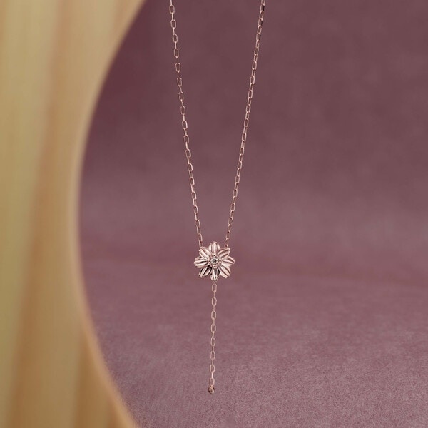 ブルーム（BLOOM）/【廃番】K10 ピンクゴールド ダイヤモンド コスモス ネックレス