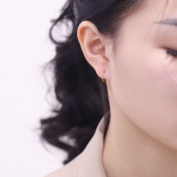 BLOOM ブルーム フープピアス K10 ブルーム（BLOOM）/K10 イエロー