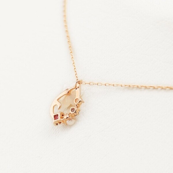 BLOOM 1月誕生花 K10 ピンクゴールド スイセン ネックレス BLOOM（ブルーム） ネックレス 1月誕生花 K10 ピンクゴールド スイセン