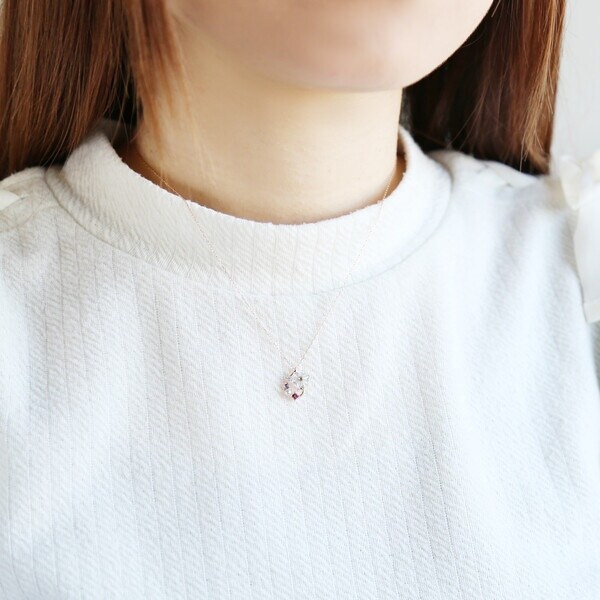 ブルーム（BLOOM）/1月誕生花 K10 ピンクゴールド スイセン ネックレス