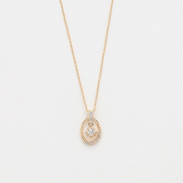 ブルーム/K10 イエローゴールド ダイヤモンド ネックレス