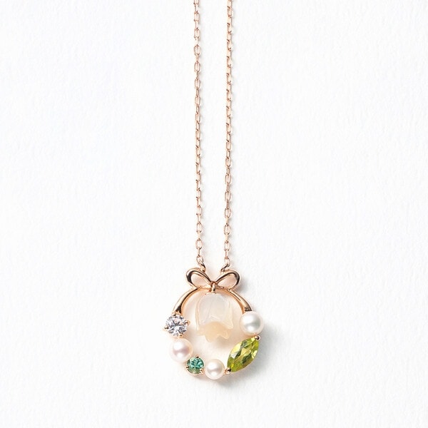 BLOOM ブルーム　K10 ピンクゴールド　ネックレス　5月　誕生花　スズラン 5月誕生花 K10 ピンクゴールド スズラン ネックレス | ブルーム