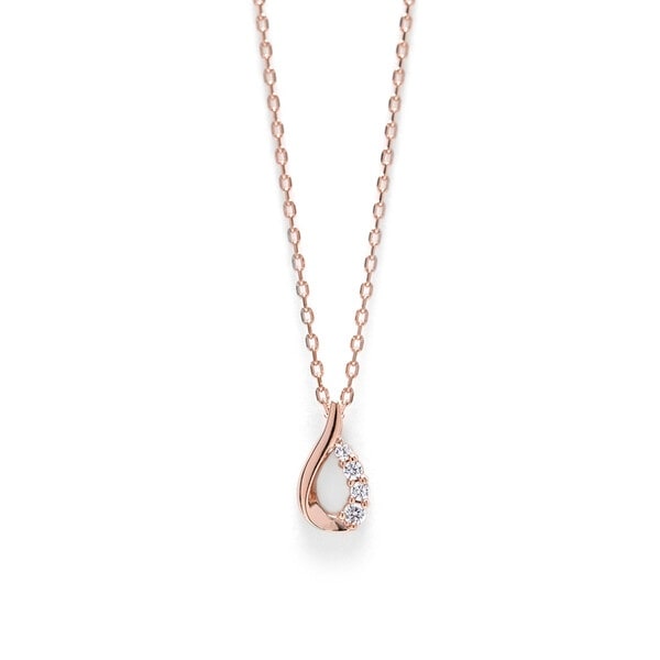 ブルーム BLOOM シルバー ピンクゴールドメッキ キュービックジルコニア ハート ネックレス 0772-1415-0012-0000