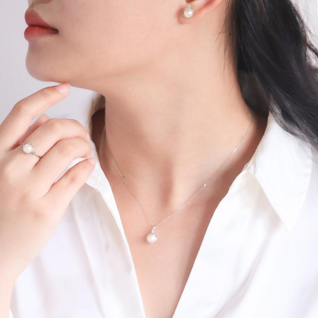 ブルーム（BLOOM）/6月誕生石 K10 ホワイトゴールド あこや真珠 リング（指輪）_9