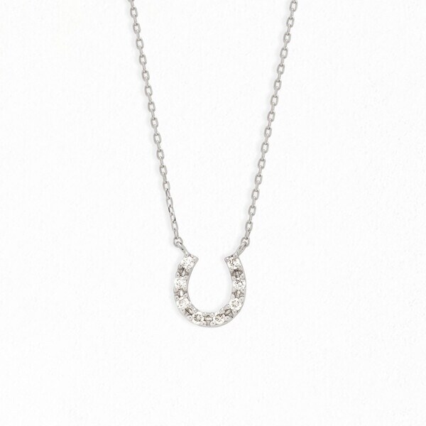 ブルーム（BLOOM）/K10 ホワイトゴールド ダイヤモンド 馬蹄 ネックレスの通販は