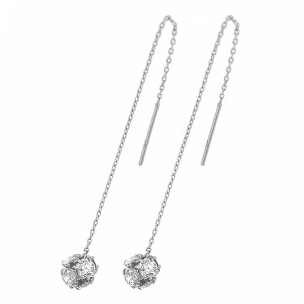 BLOOM（ブルーム ）K10 WG シルバー ホワイトゴールド ループピアス