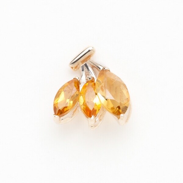 【NEW】ブルーム/11月誕生石 K10 黄色ゴールド シトリン バナナの木 ピアス ※片耳用