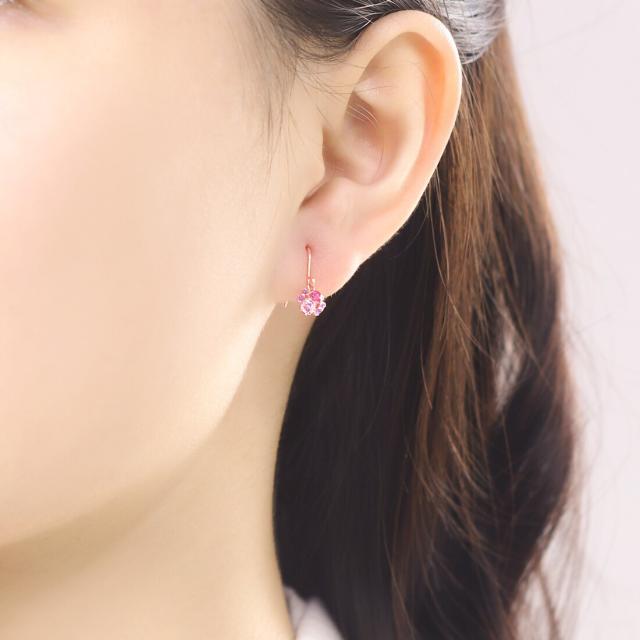 ブルーム（BLOOM）/K10 ピンクゴールド キュービックジルコニア フック