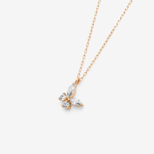 ブルーム（BLOOM）/【WEB限定】K10 ピンクゴールド キュービックジルコニア バタフライ ネックレス_2