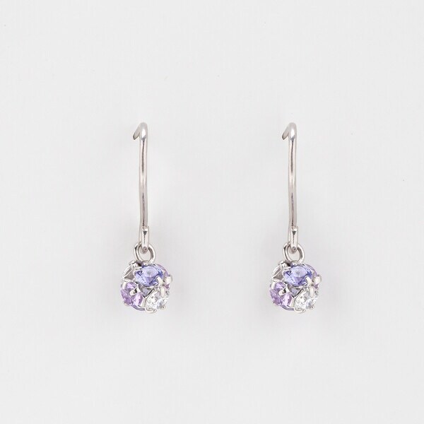 ブルーム（BLOOM）/【美人百花掲載】K10 ホワイトゴールド キュービックジルコニア フック ピアス