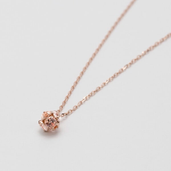 BLOOM 【Rondelle】K10 キュービックジルコニア ネックレス Rondelle】K10 イエローゴールド キュービックジルコニア