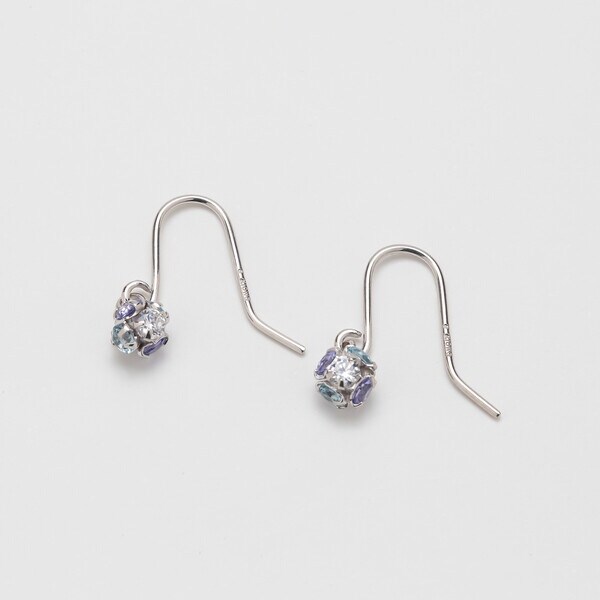 ブルーム（BLOOM）/【美人百花掲載】K10 ホワイトゴールド キュービックジルコニア フック ピアス_1