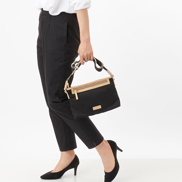 イザック/【LIMONTAナイロン】ストライプテープショルダーの通販は 7,150円