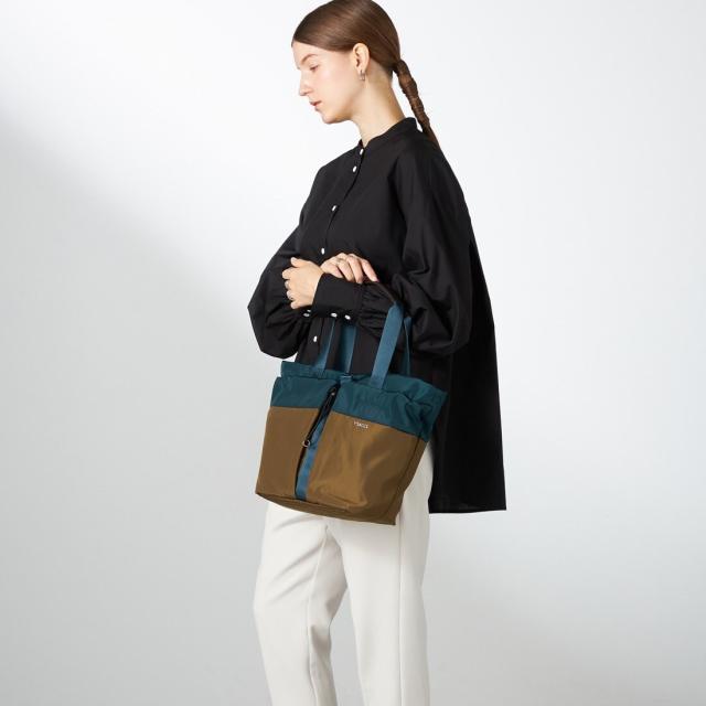 イザック（Y’saccs）/ドローストリング コンビカラー2WAYトート