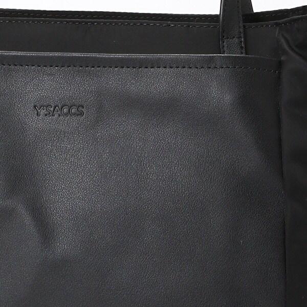 イザック（Y’saccs）/ナイロン×レザー　スクエアトートバッグ Sサイズ_15