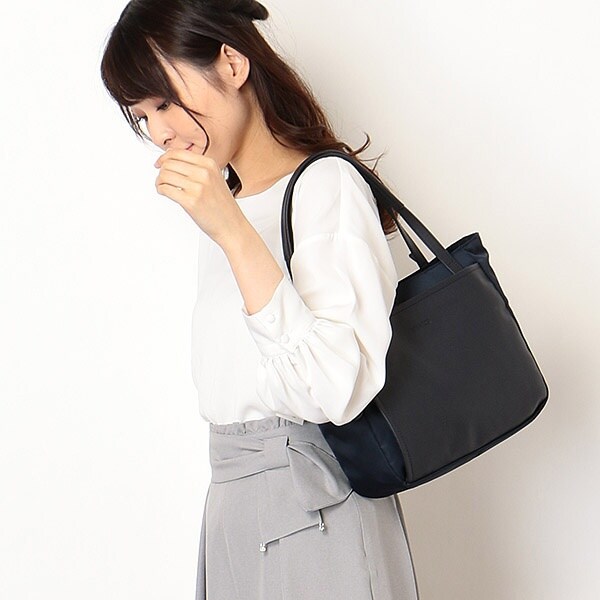 イザック（Y’saccs）/ナイロン×レザー　スクエアトートバッグ Sサイズ_19