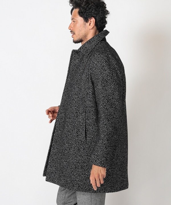 メンズビギ（MEN'S BIGI）/ヘリンボーンツィード調圧縮ジャージコート