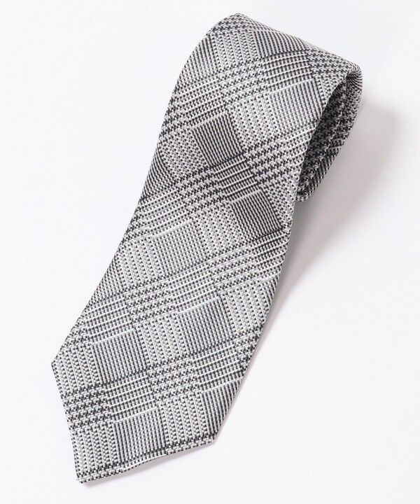 メンズビギ/小剣クレリック配色チェック/千鳥柄タイ