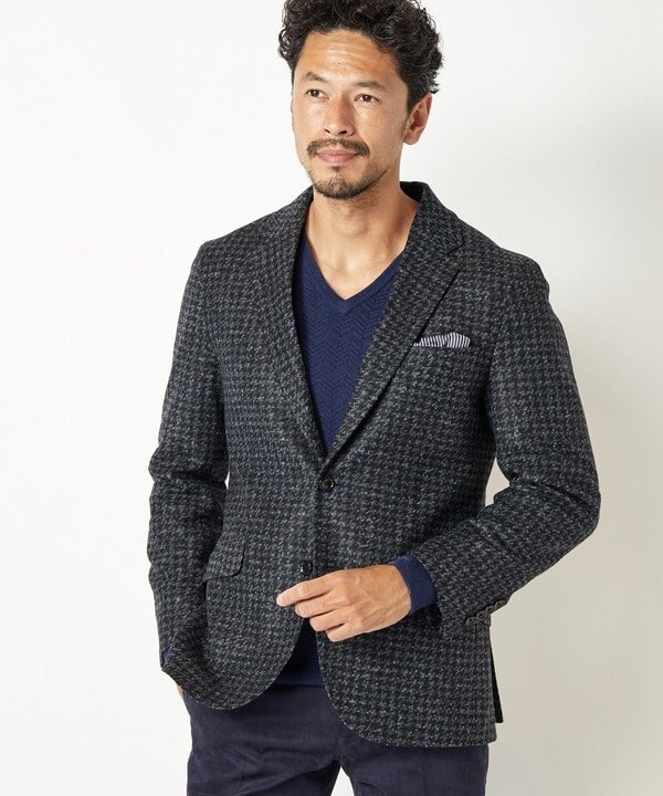 メンズビギ/【LANIFICIO ROMA】ツイーディー圧縮ジャージプレス仕上げジャケット メンズビギ/【LANIFICIO ROMA】ツイーディー圧縮ジャージプレス仕上げ