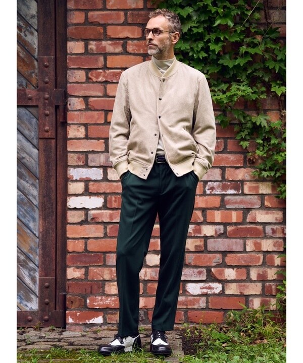 メンズビギ/ブライトサージストレッチパンツ 日本製 紳士尾州織